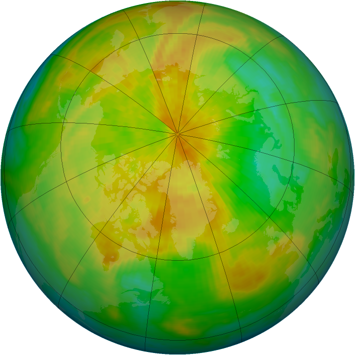Arctic ozone map for 11 April 1993